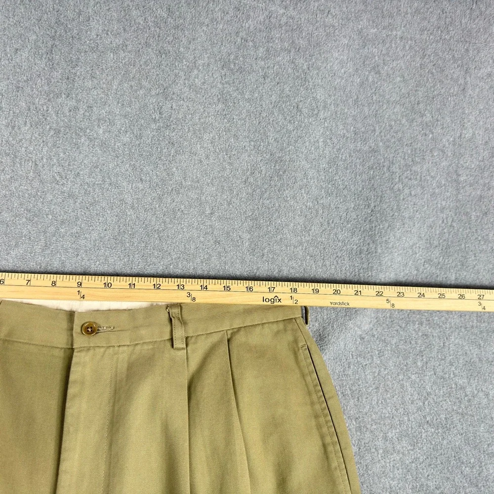 Brooks‎ Brothers Elliot Chino Pant Men 36x30 Beige Cuff Pleated Khaki
